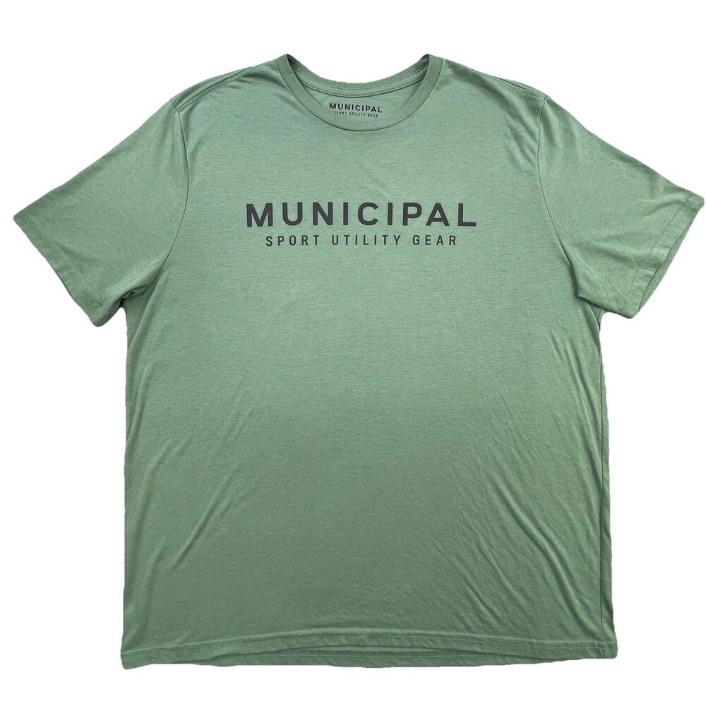 Municipal Sport Utility Gear T-Shirt Mens XL Green Stretch Cotton Blend Workout